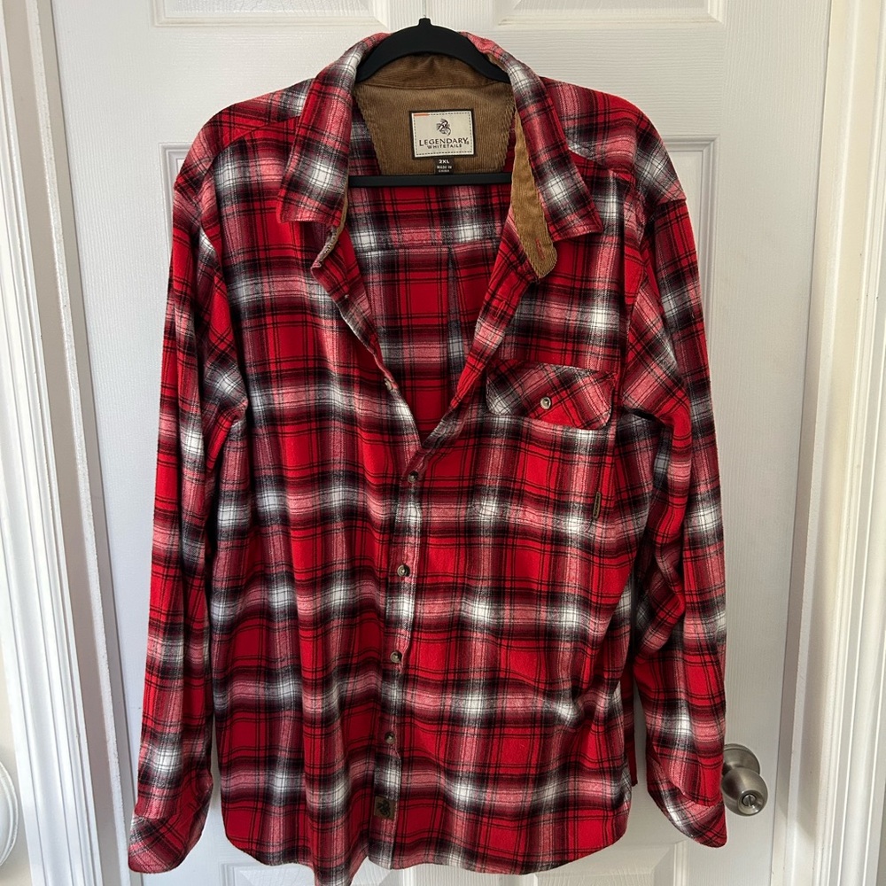 Legendary Whitetails Men's Red Plaid Shirt